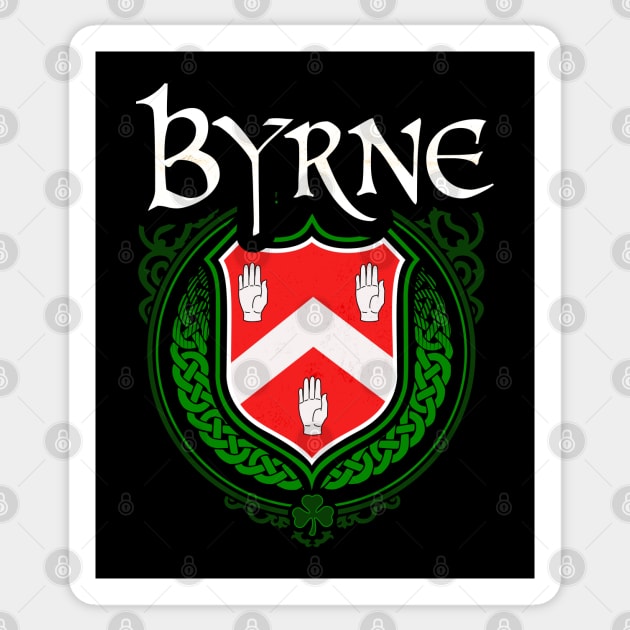 Byrne Family Irish Coat of Arms Sticker by Celtic Folk